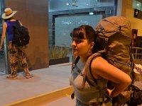 Warten auf den Bus nach Valles.