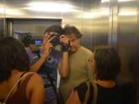 Die üblichen Foto-Spielereien im Aufzug.