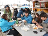 Seafood und Mexicanische Torta am Fishermen's Wharf.